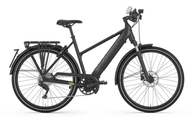 Czarny rower elektryczny Gazelle. Dowiedz się, jak odblokować rower elektryczny Gazelle, aby rozpocząć jazdę.